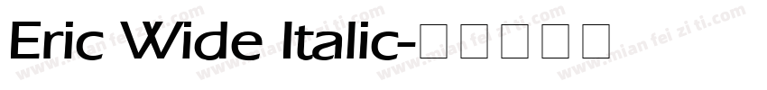 Eric Wide Italic字体转换